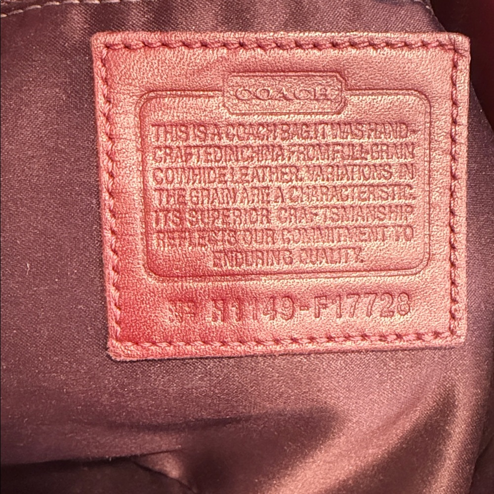 Coach Deep Red Patent Leather Shoulder Bag - Picture 3 of 10